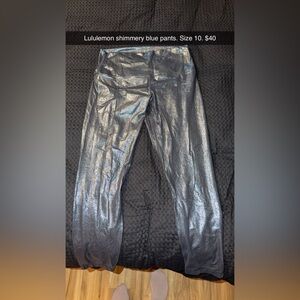 Lululemon Athletica Shimmery Blue Leggings